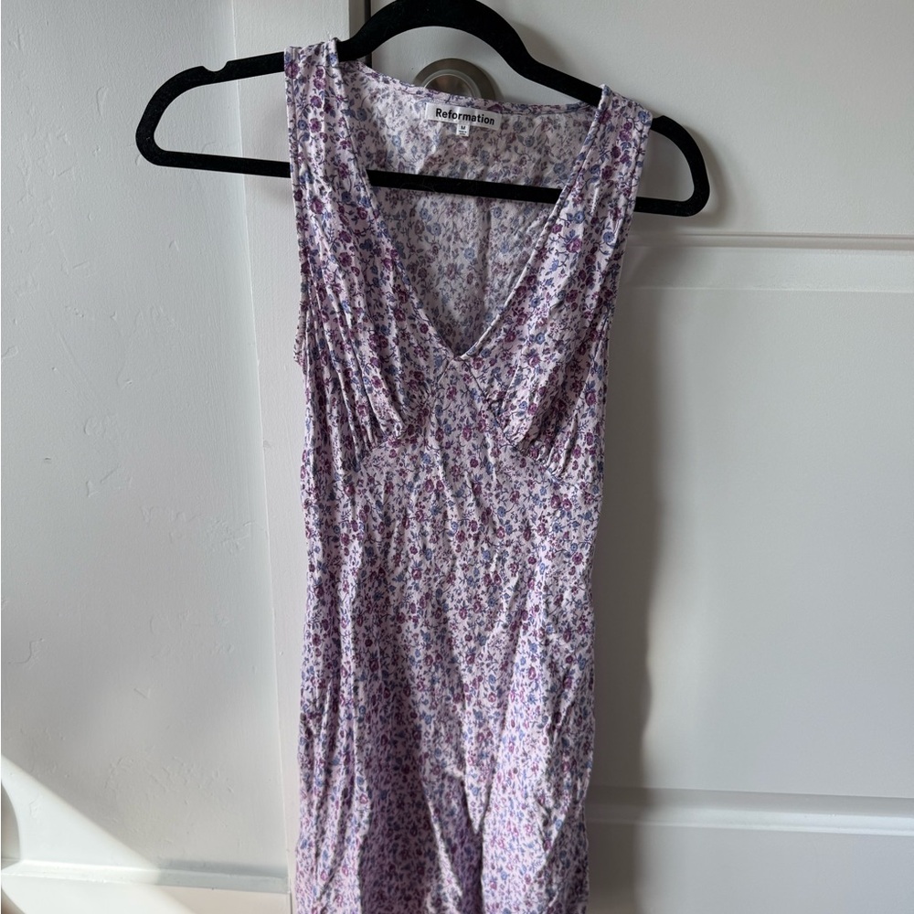 Reformation Floral Sleeveless Dress